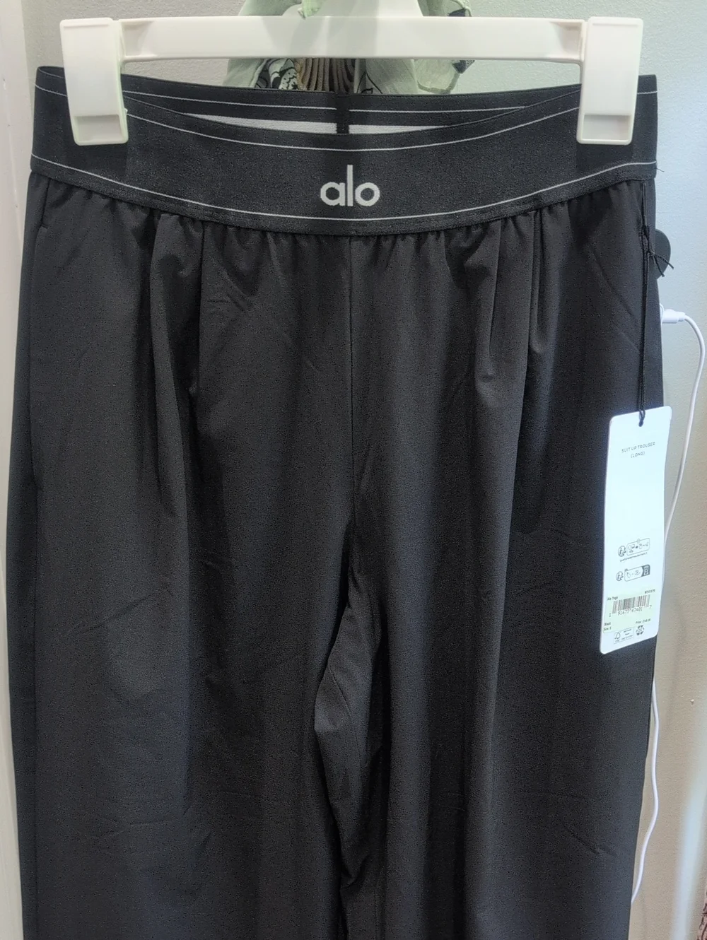 ALO Yoga Black Suit Up Trouser Long Sz Small
